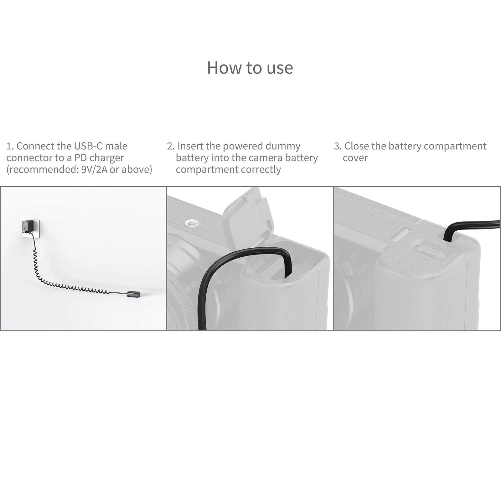 Sony Camera Zv-E10 - SmallRig 6542 – kabel imitujący akumulator